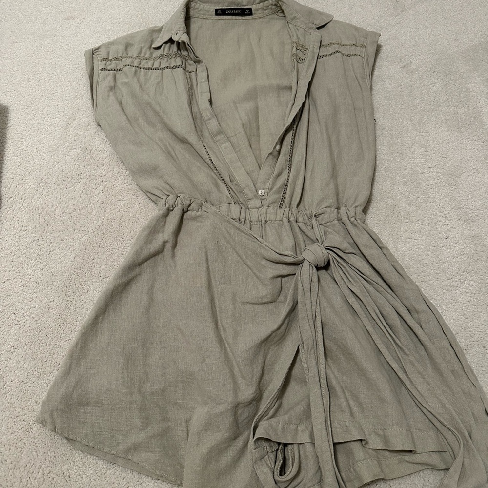 Zara linen romper